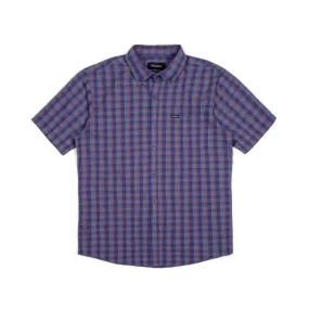 Brixton - Howl Men's S/S Woven Shirt, Navy/Red/White