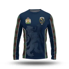 Buchan Ancient Tartan Long Sleeve T-Shirt with Family Crest and Lion Rampant Vibes Sport Style