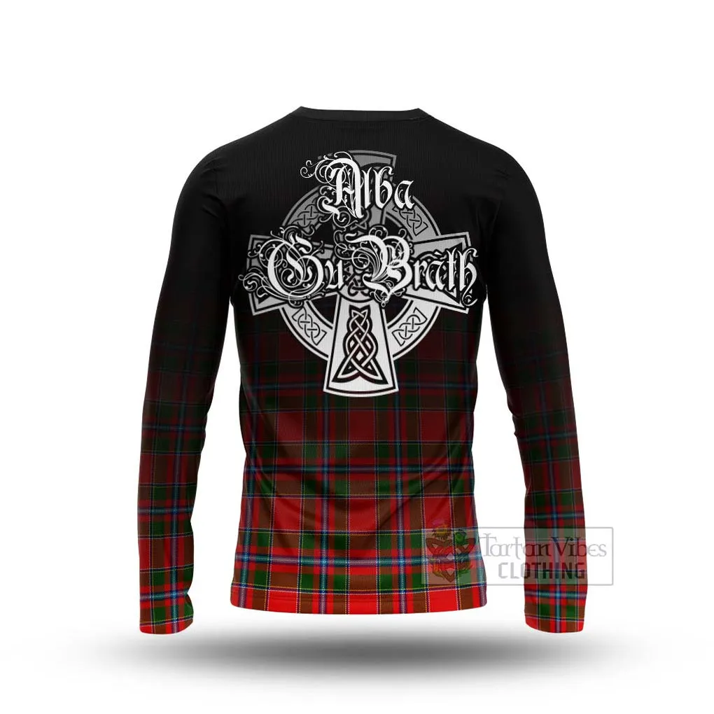 Butter Tartan Long Sleeve T-Shirt Featuring Alba Gu Brath Family Crest Celtic Inspired