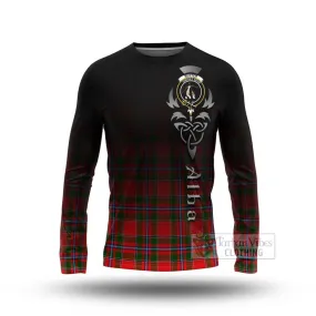 Butter Tartan Long Sleeve T-Shirt Featuring Alba Gu Brath Family Crest Celtic Inspired