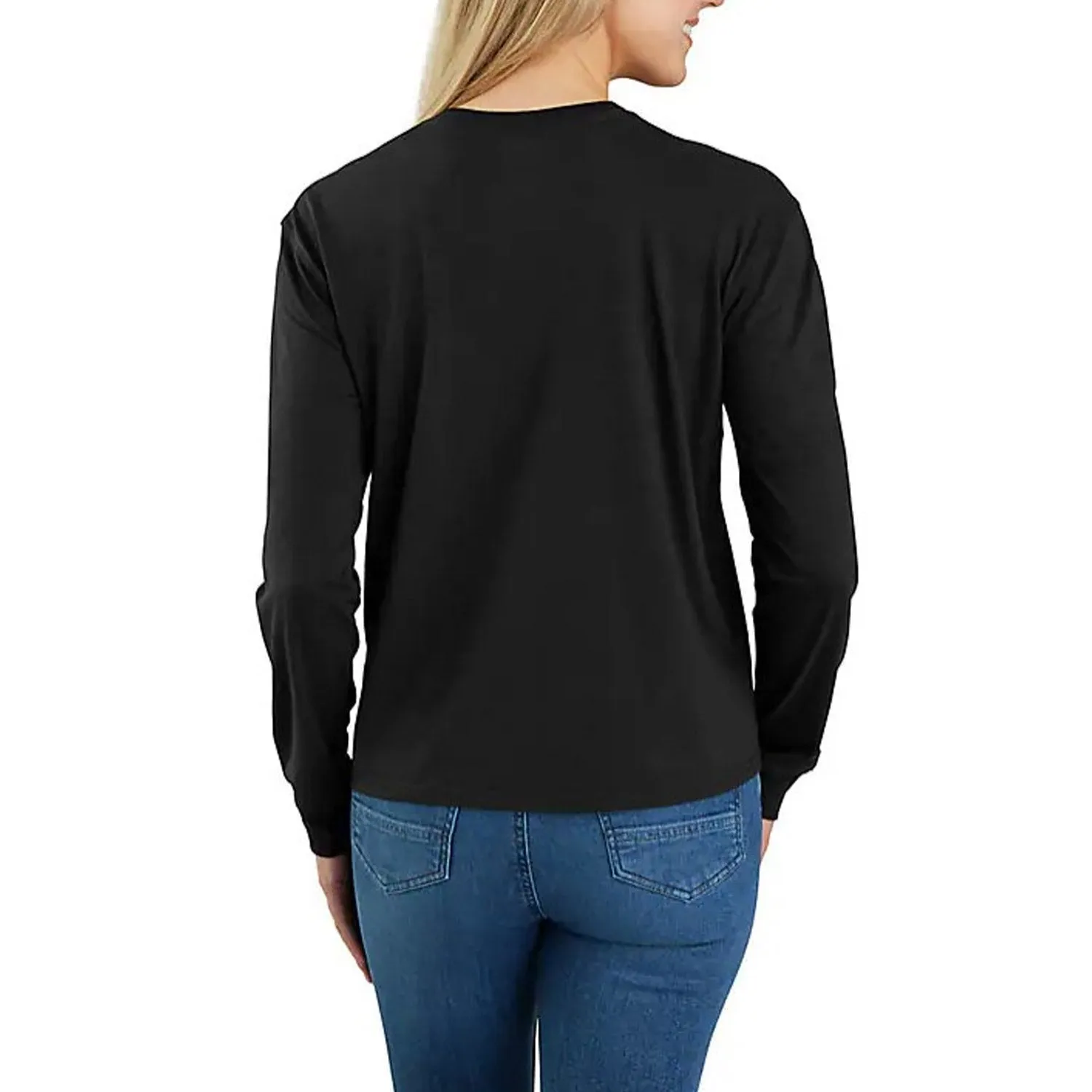 Carhartt Women's Tencel Loose Fit Lightweight Crewneck Pocket Long Sleeve T-Shirt