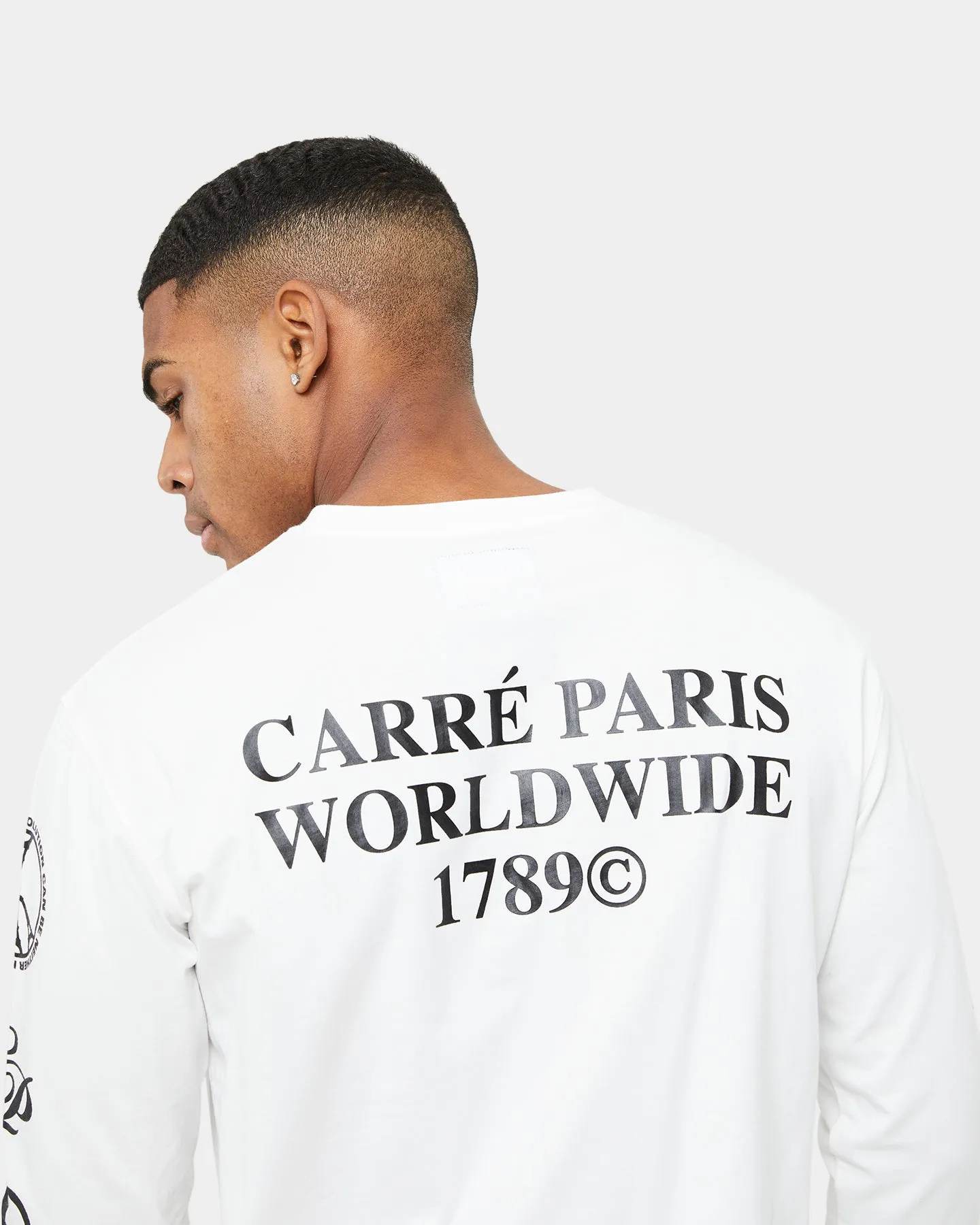 Carre Worldwide Oversized Long Sleeve T-Shirt Off White