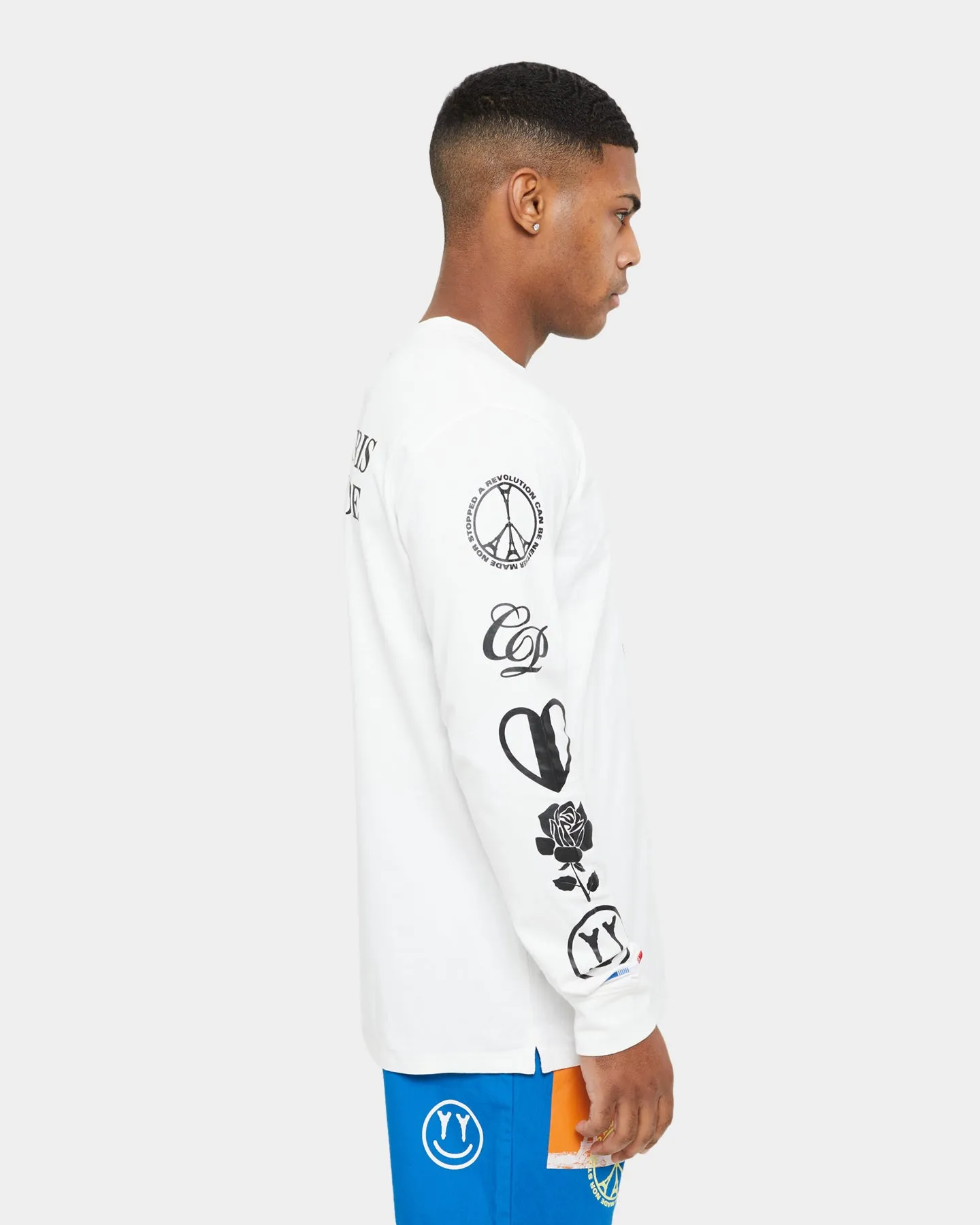 Carre Worldwide Oversized Long Sleeve T-Shirt Off White