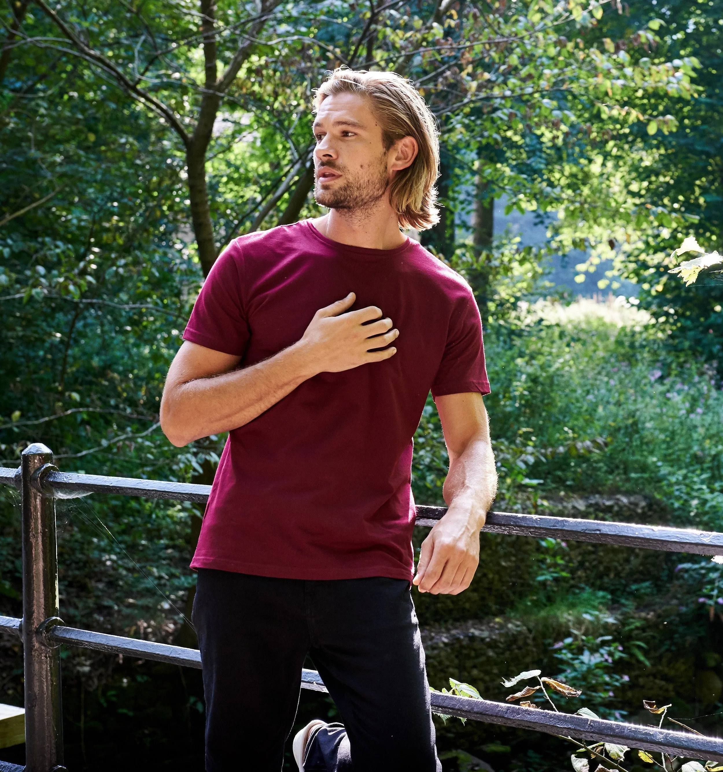 Cascades Organic T-Shirt | BURGUNDY