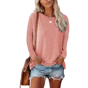 Casual Long Sleeve Shirt with Pocket