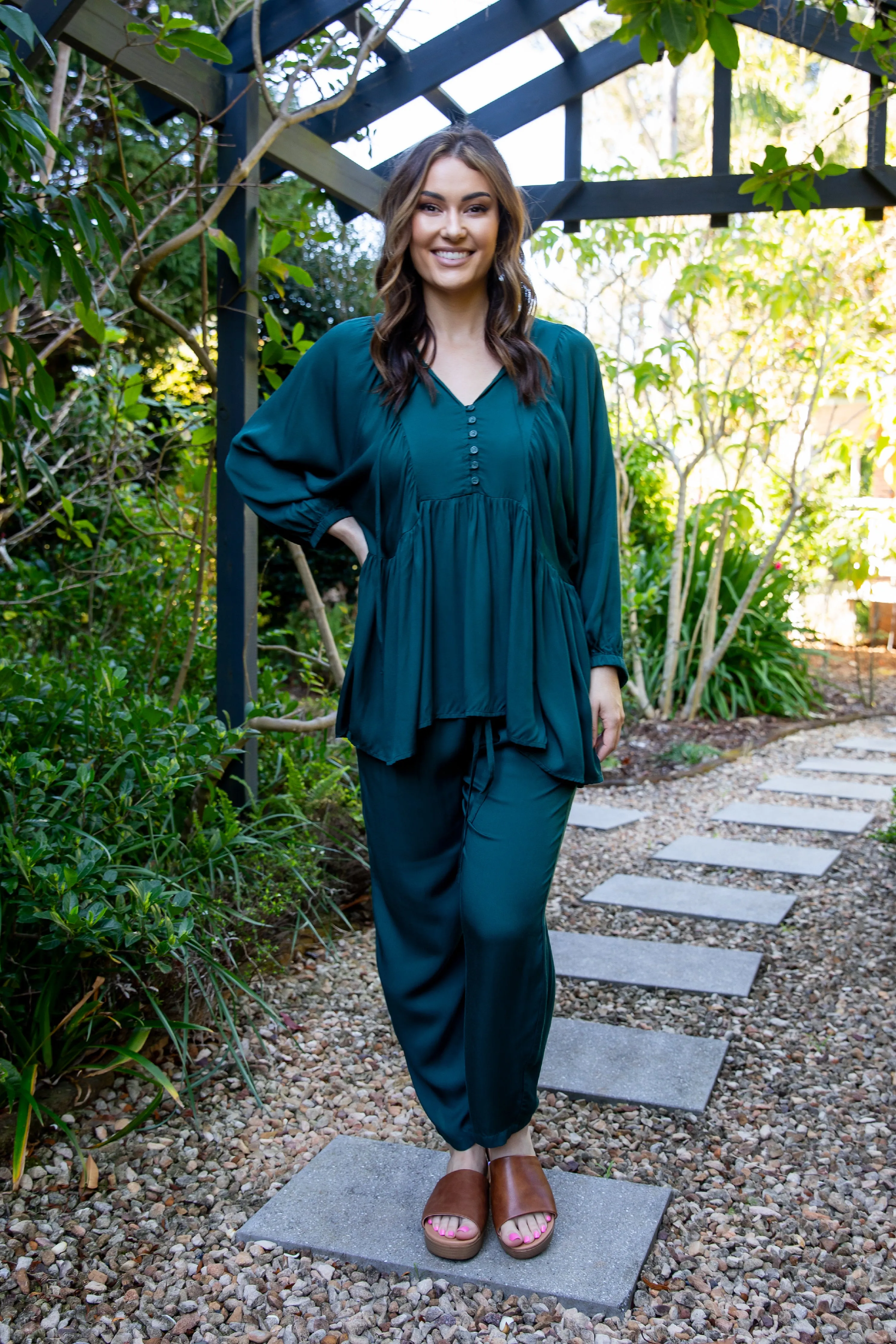 Charlie Top | Peacock Green | FINAL SALE