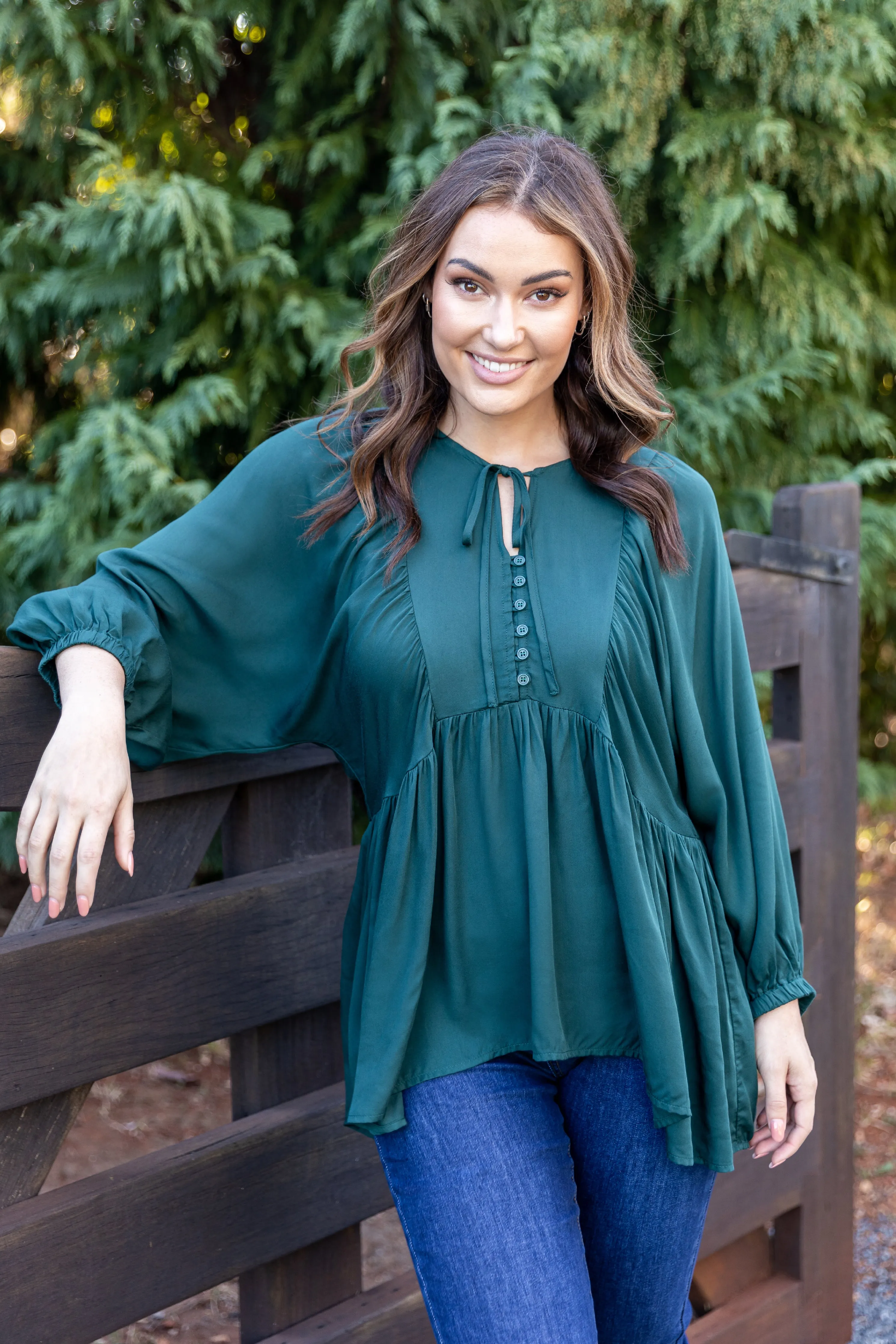 Charlie Top | Peacock Green | FINAL SALE