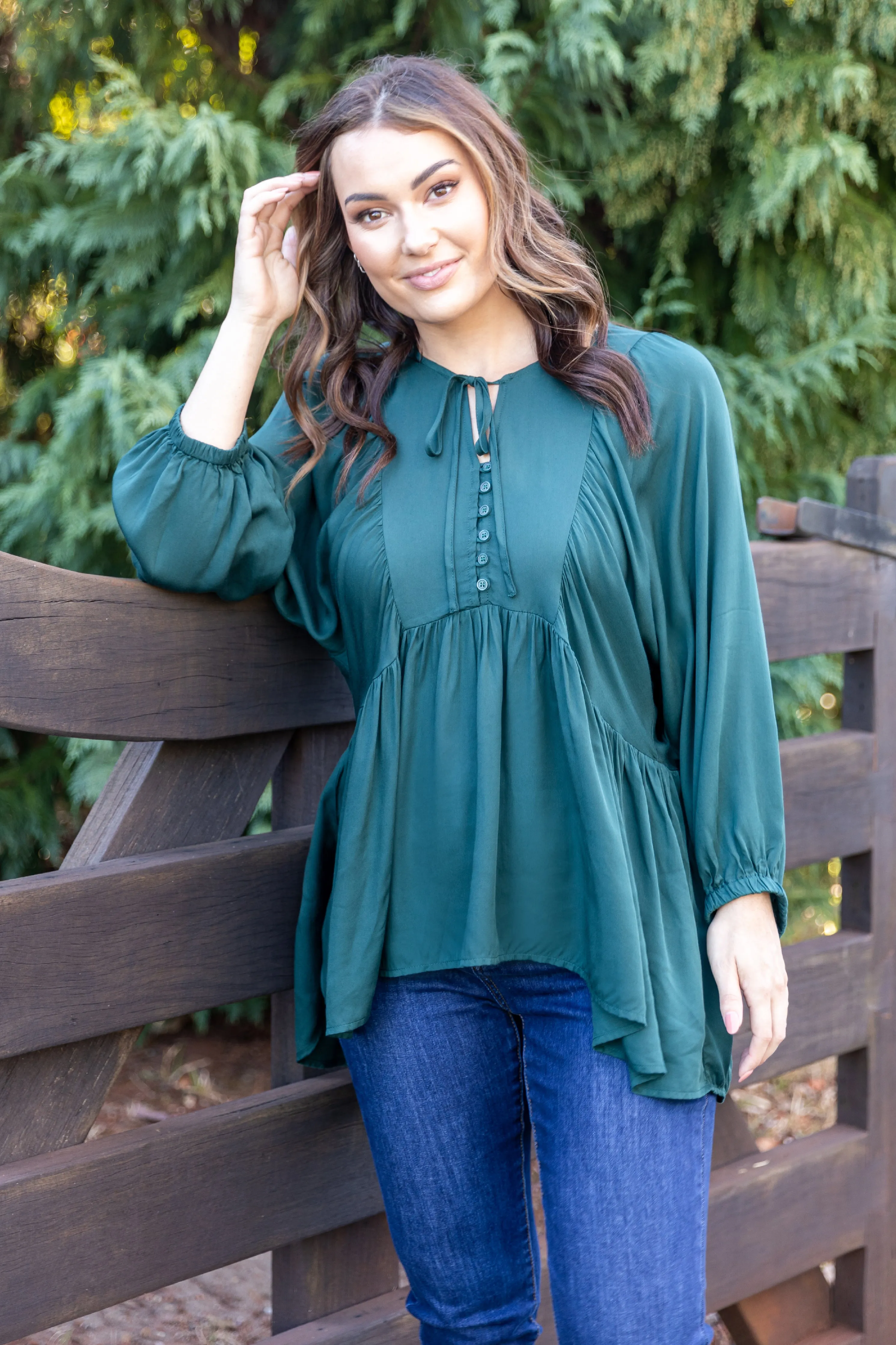 Charlie Top | Peacock Green | FINAL SALE