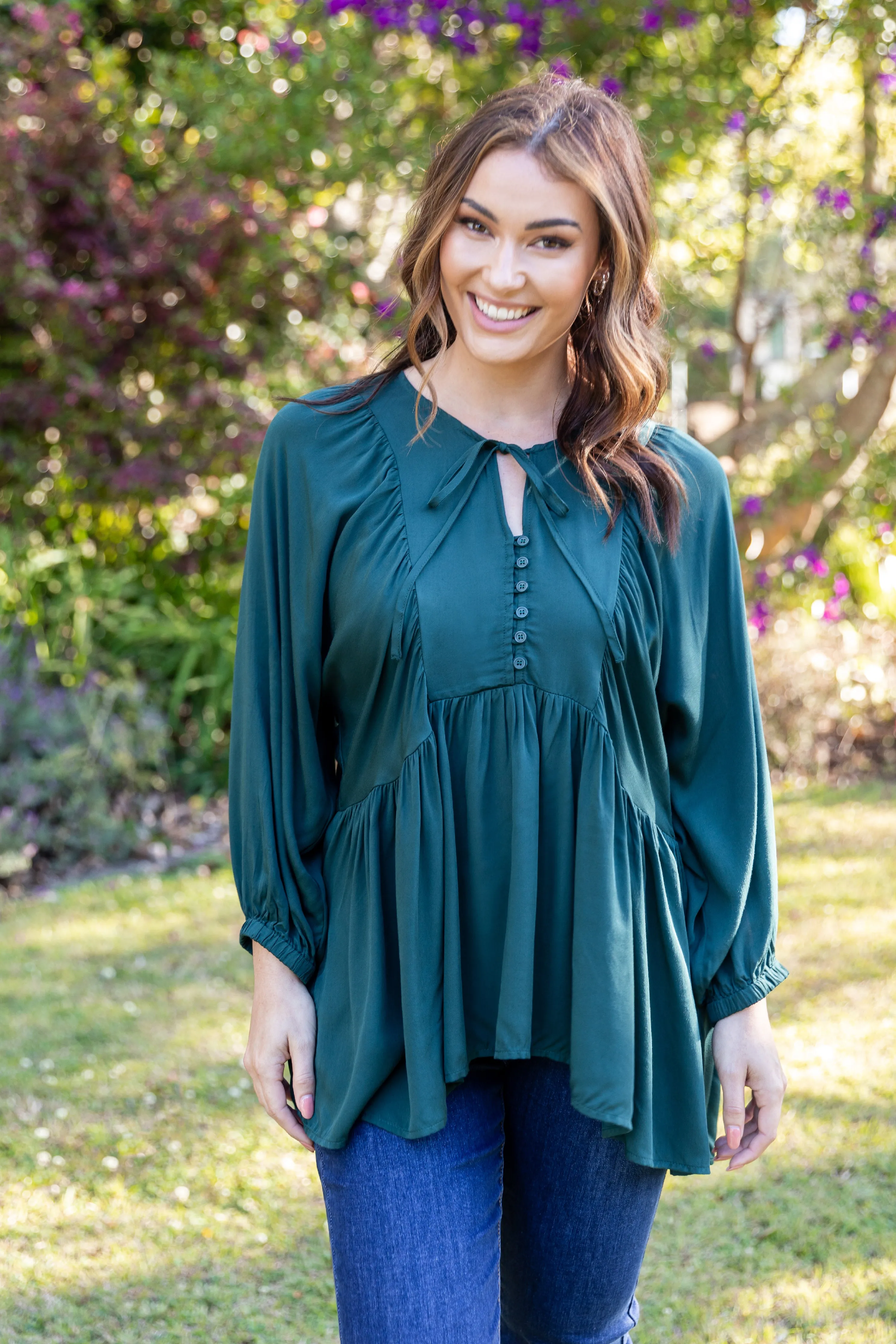 Charlie Top | Peacock Green | FINAL SALE