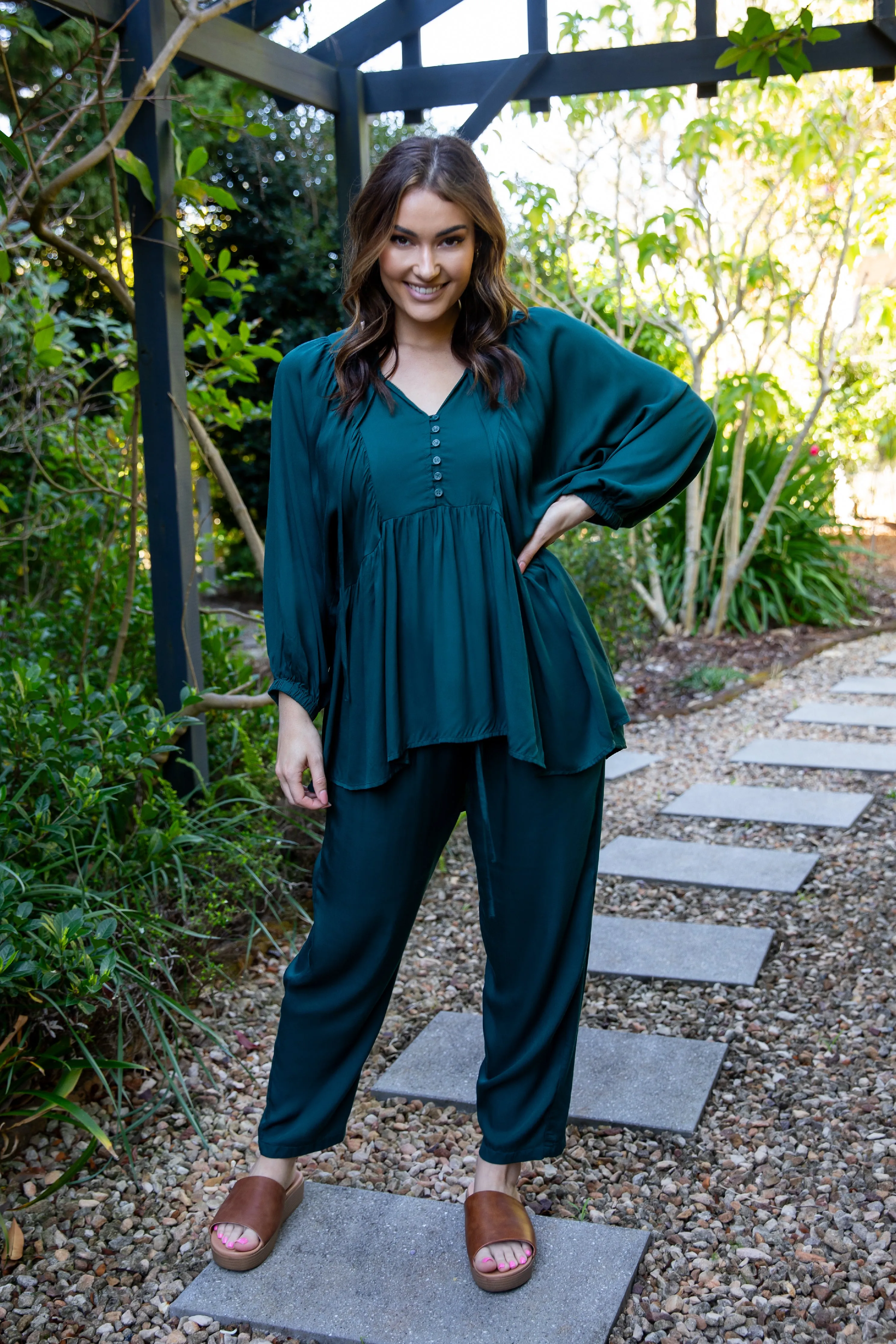 Charlie Top | Peacock Green | FINAL SALE