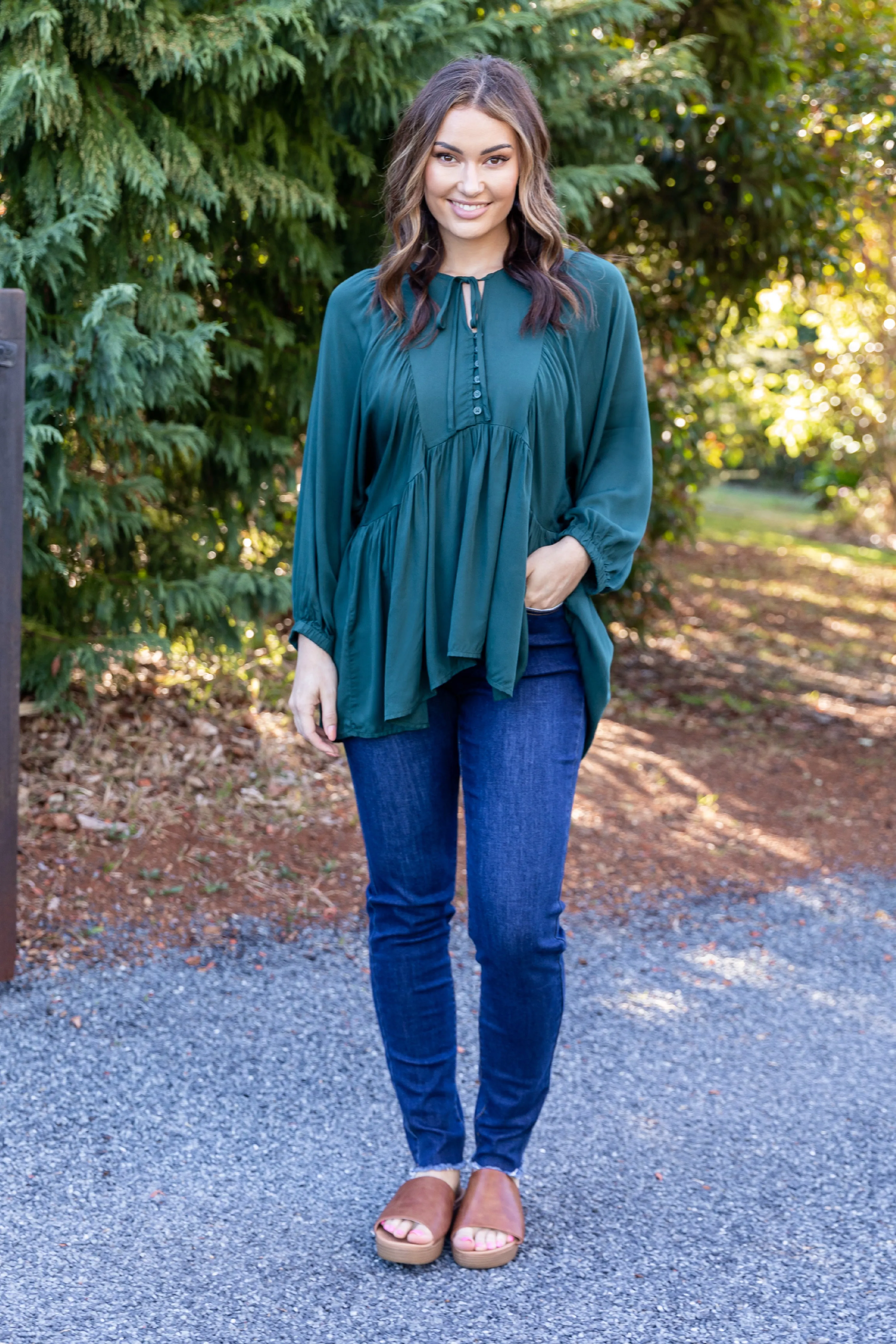 Charlie Top | Peacock Green | FINAL SALE