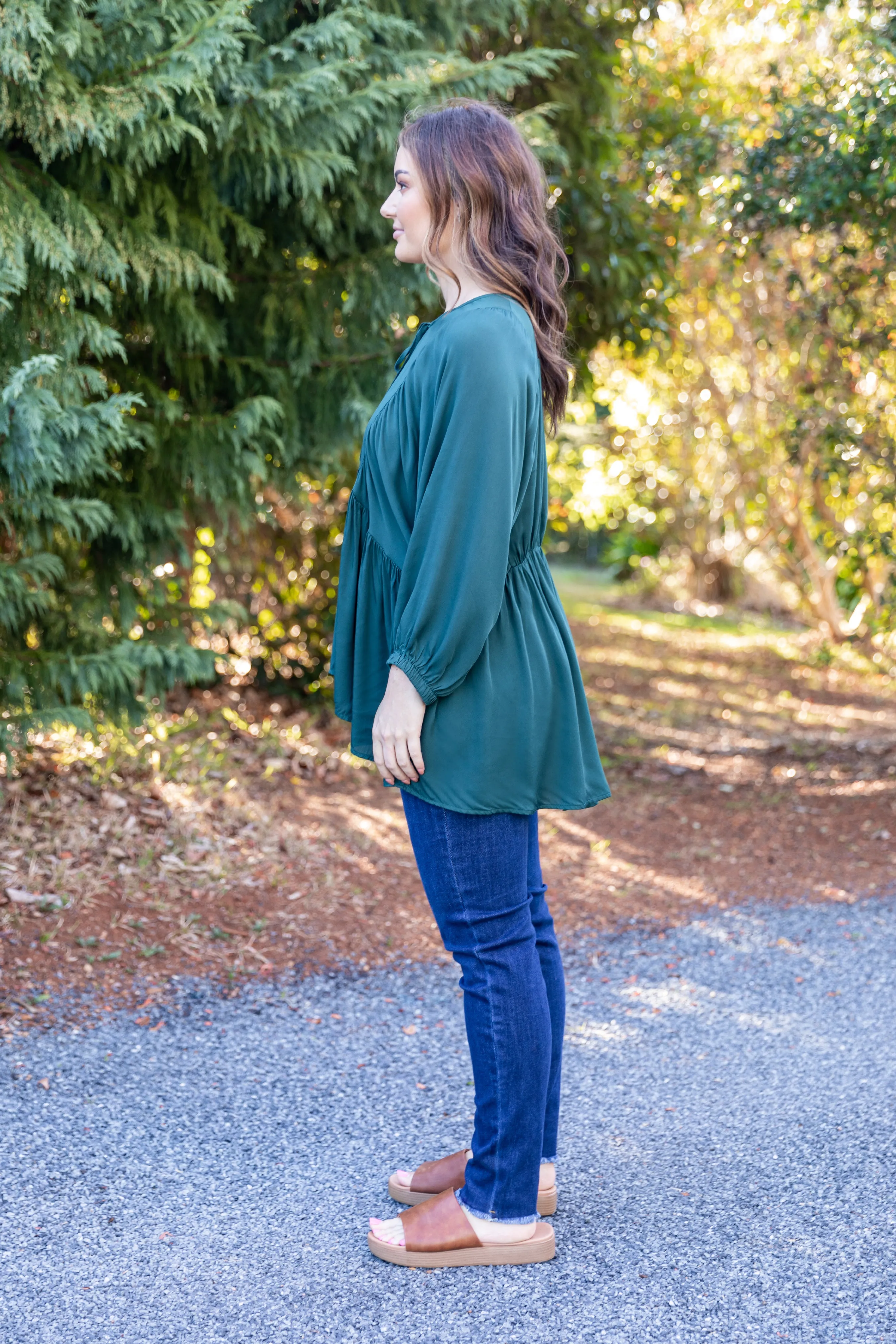 Charlie Top | Peacock Green | FINAL SALE