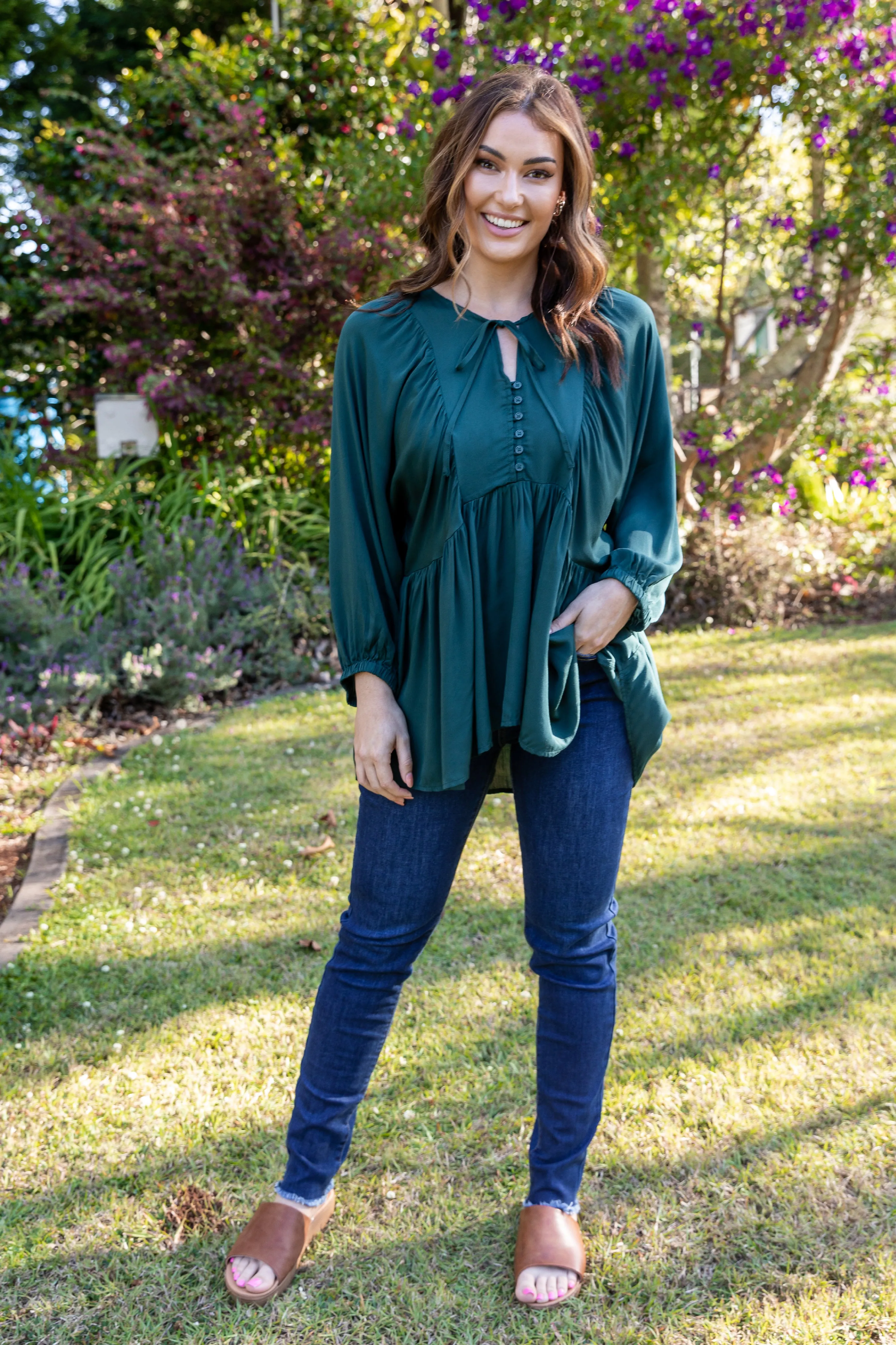 Charlie Top | Peacock Green | FINAL SALE