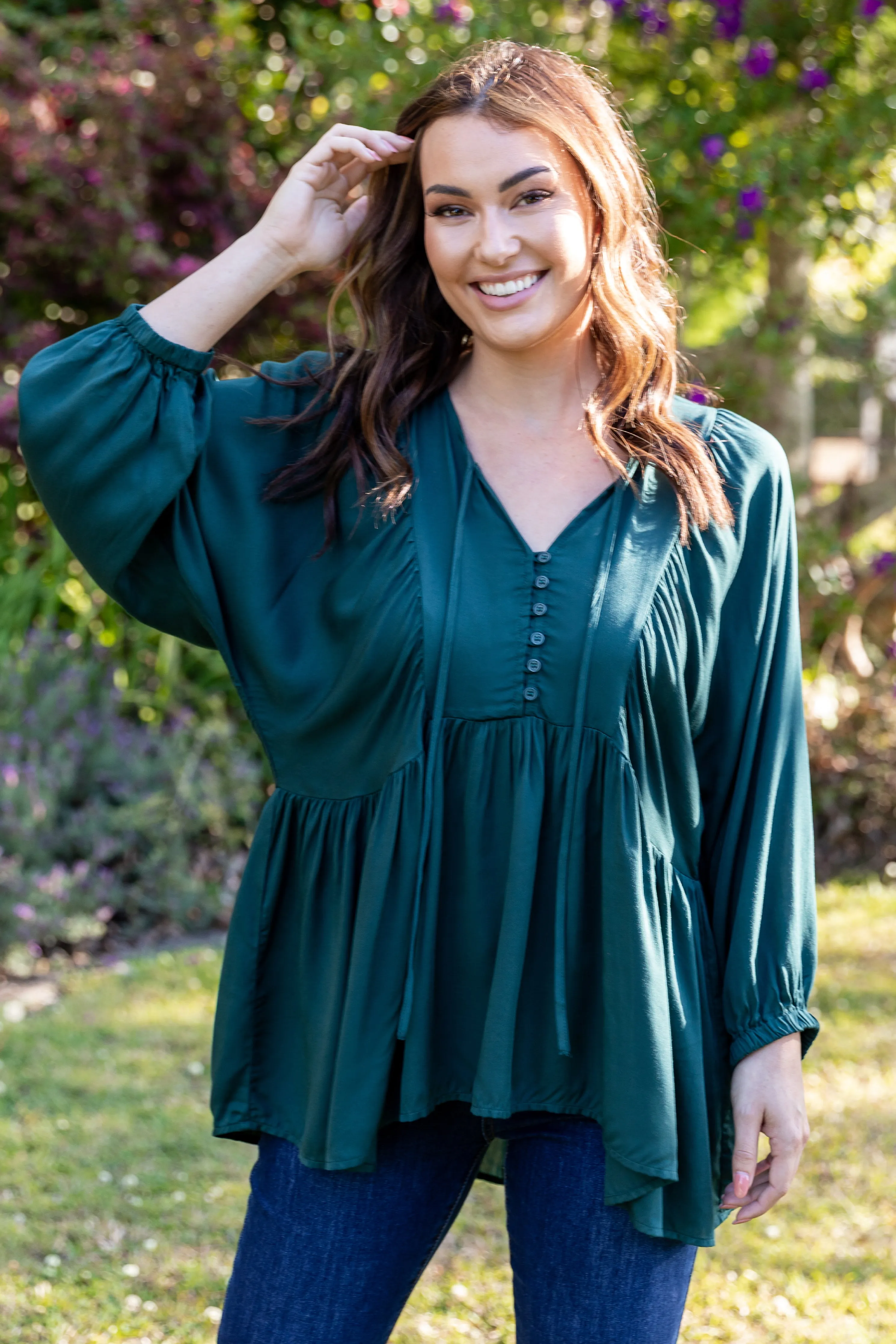 Charlie Top | Peacock Green | FINAL SALE