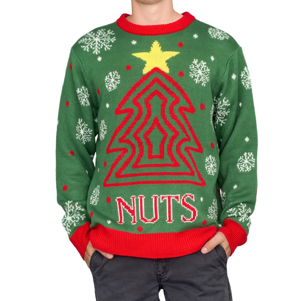 Chest and Nuts Snowflakes Christmas Tree Ugly Christmas Sweater