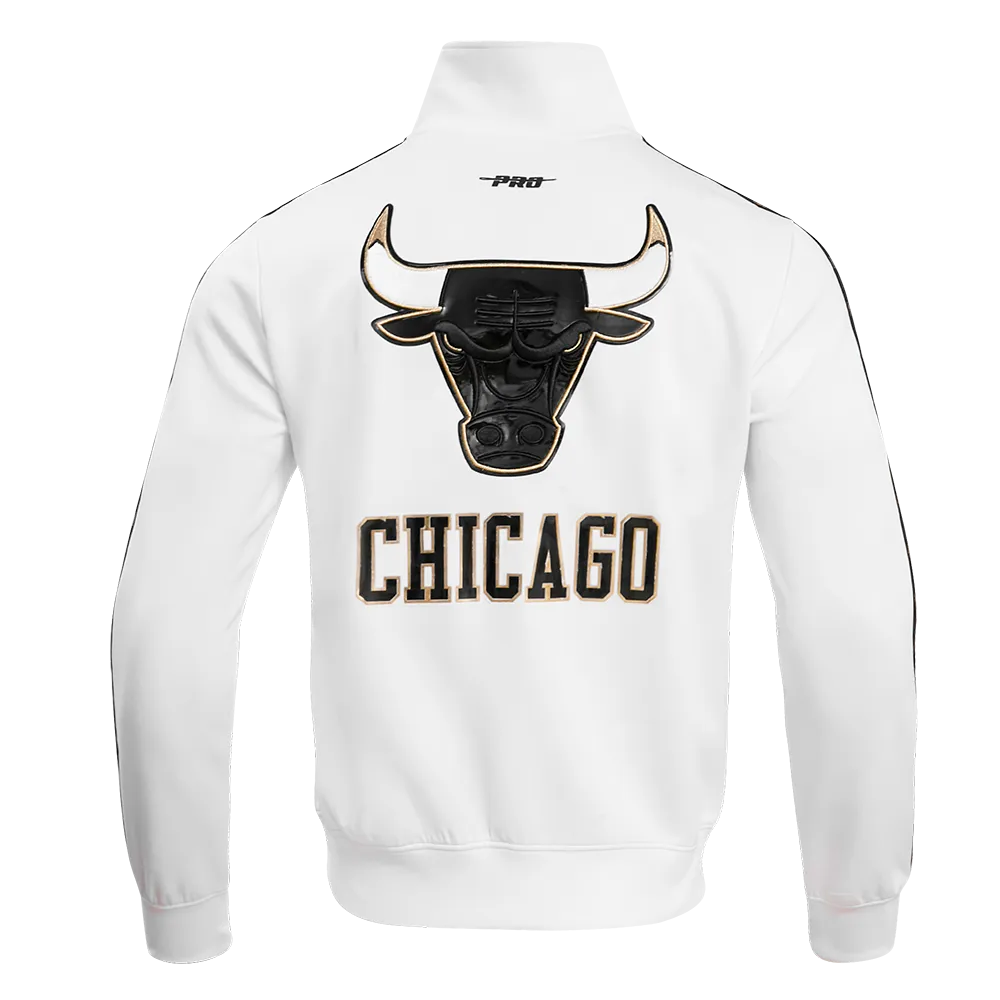 CHICAGO BULLS PRINT TAPING DK TRACK JACKET (WHITE/BLACK)