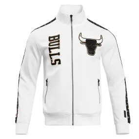 CHICAGO BULLS PRINT TAPING DK TRACK JACKET (WHITE/BLACK)