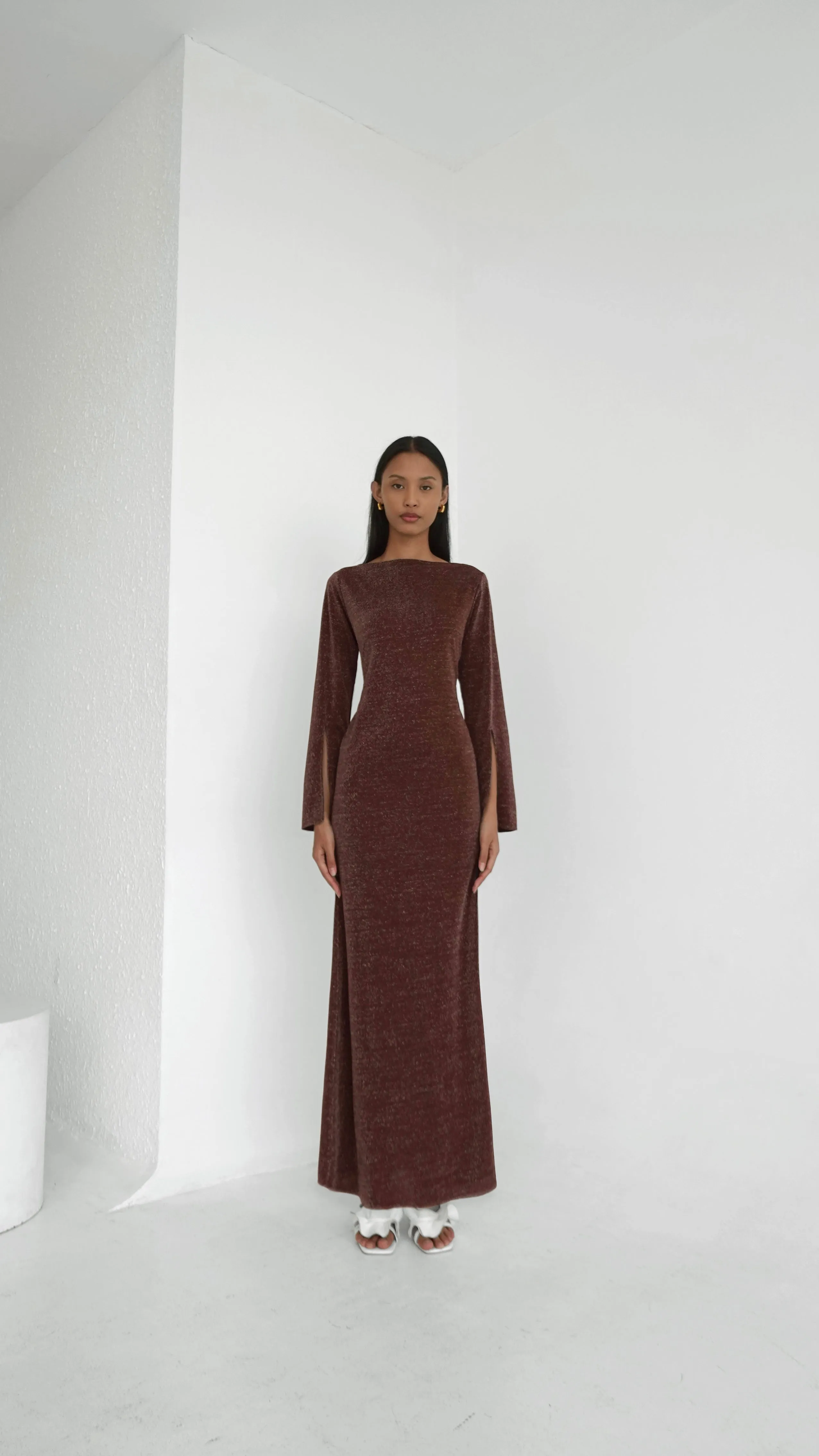 Chocolate Brown Maxi Dress