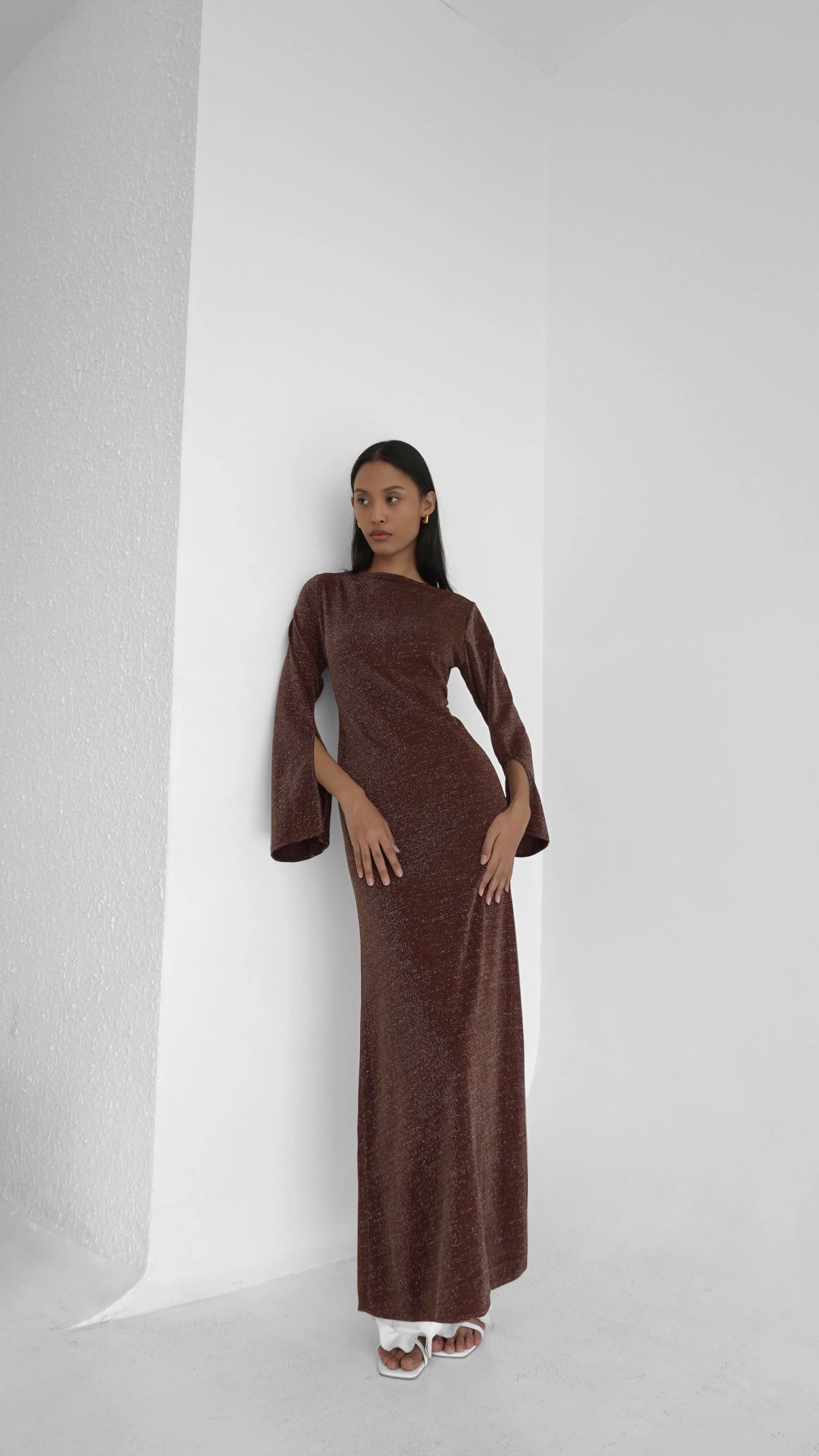 Chocolate Brown Maxi Dress