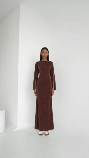 Chocolate Brown Maxi Dress