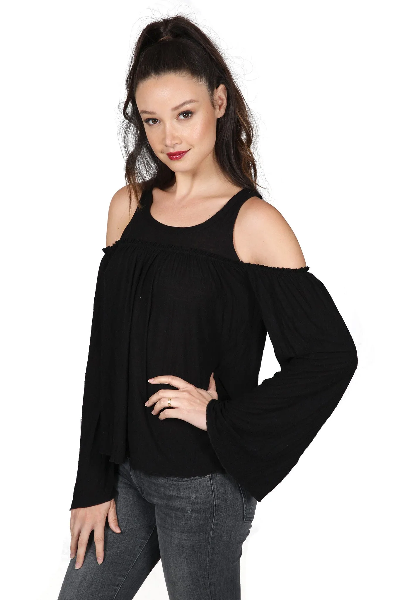 COLD SHOULDER BOHEMIAN TOP