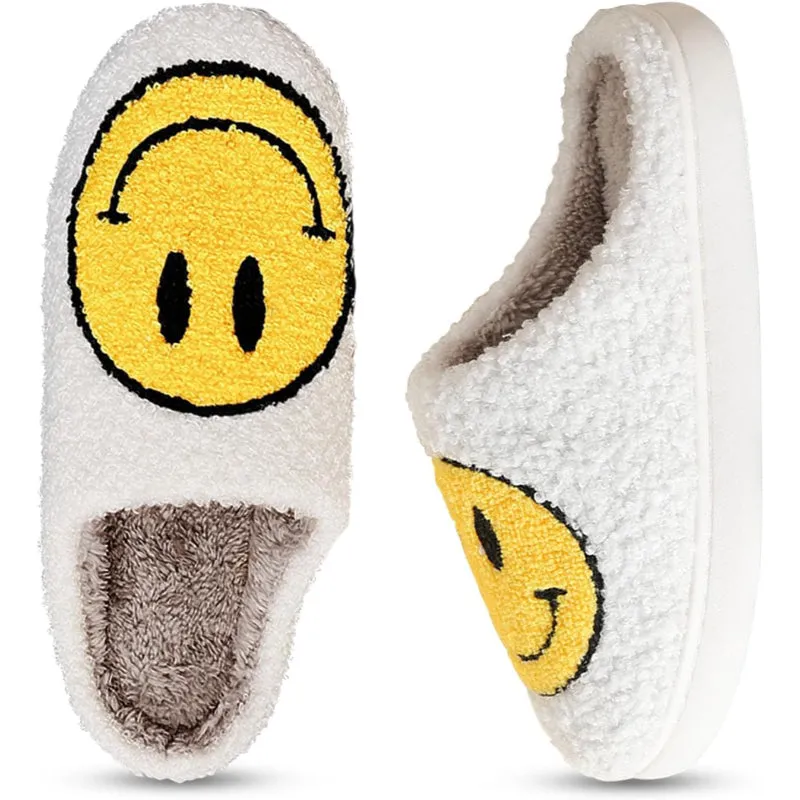 Comfy Smile Plush Slip On Slippers