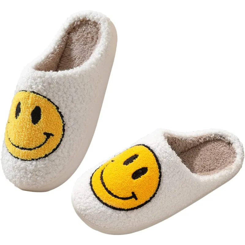 Comfy Smile Plush Slip On Slippers