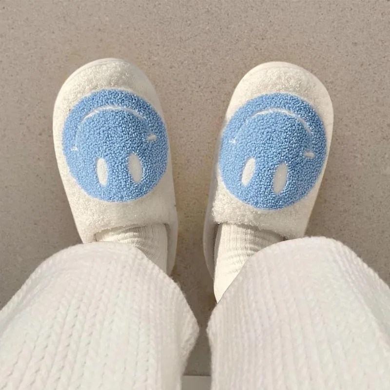 Comfy Smile Plush Slip On Slippers