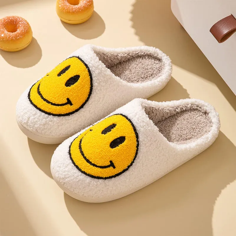 Comfy Smile Plush Slip On Slippers