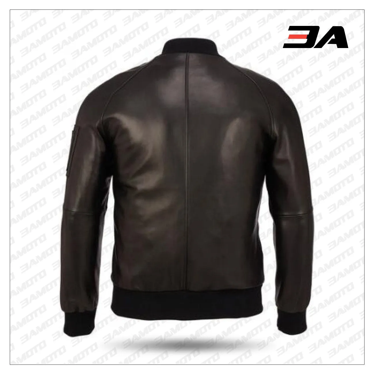 Contemporary Leather Varsity Bomber Jacket