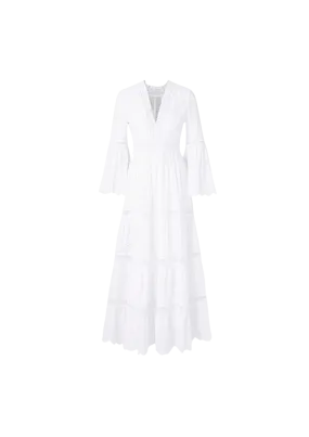 Cordelia Wide Sleeve Maxi Dress - White