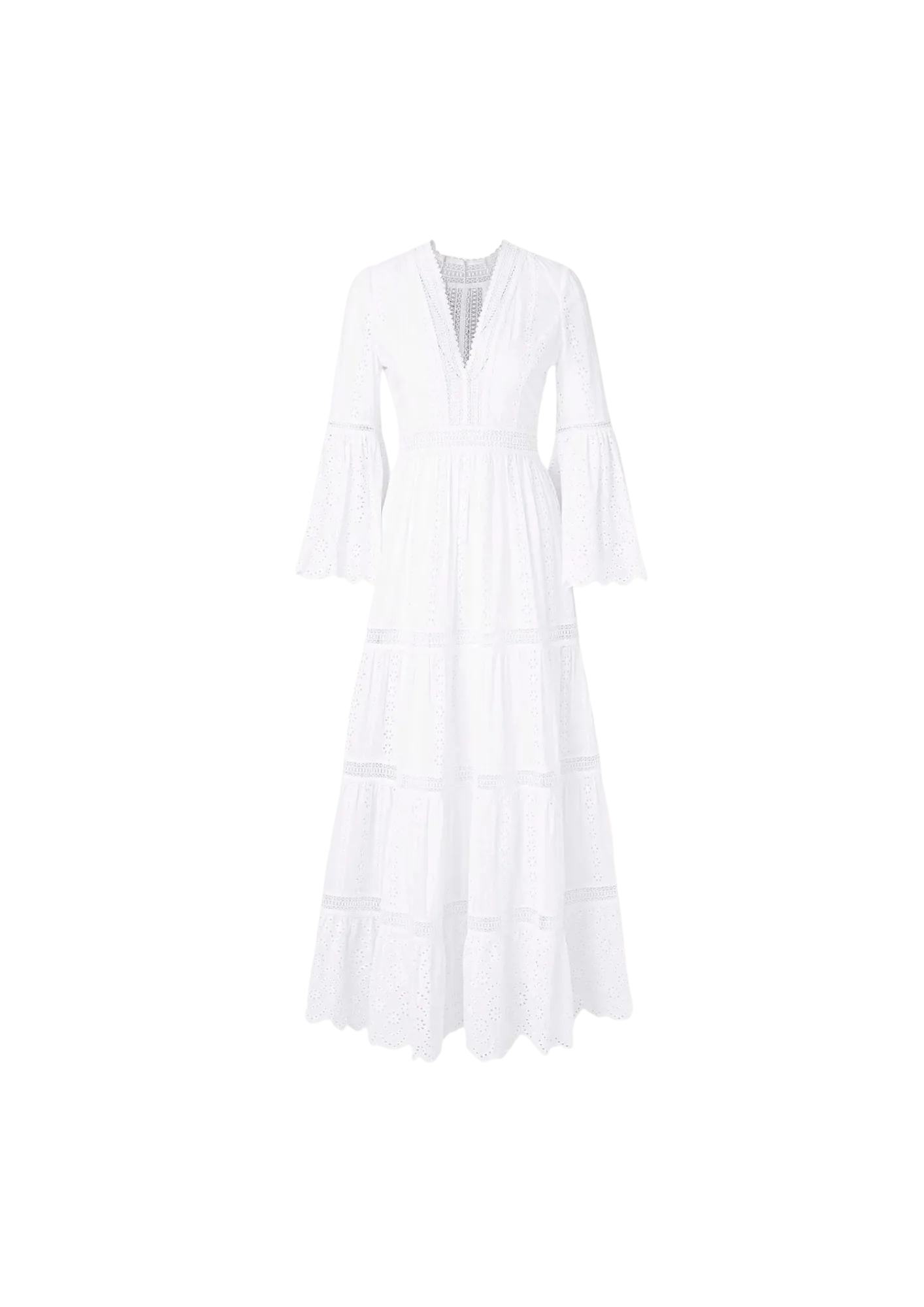 Cordelia Wide Sleeve Maxi Dress - White