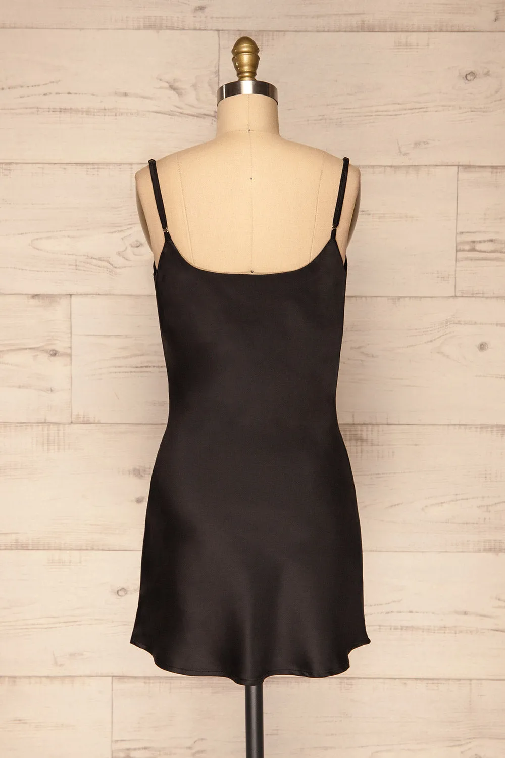 Cosenza Black | Satin Slip Dress