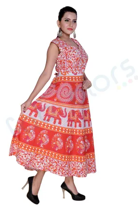 Cotton Traditional Rajasthani Print Maxi