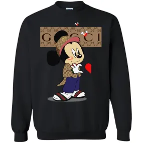 Couple Gucci Mickey Tshirt Valentine's Day Crewneck Pullover Sweatshirt