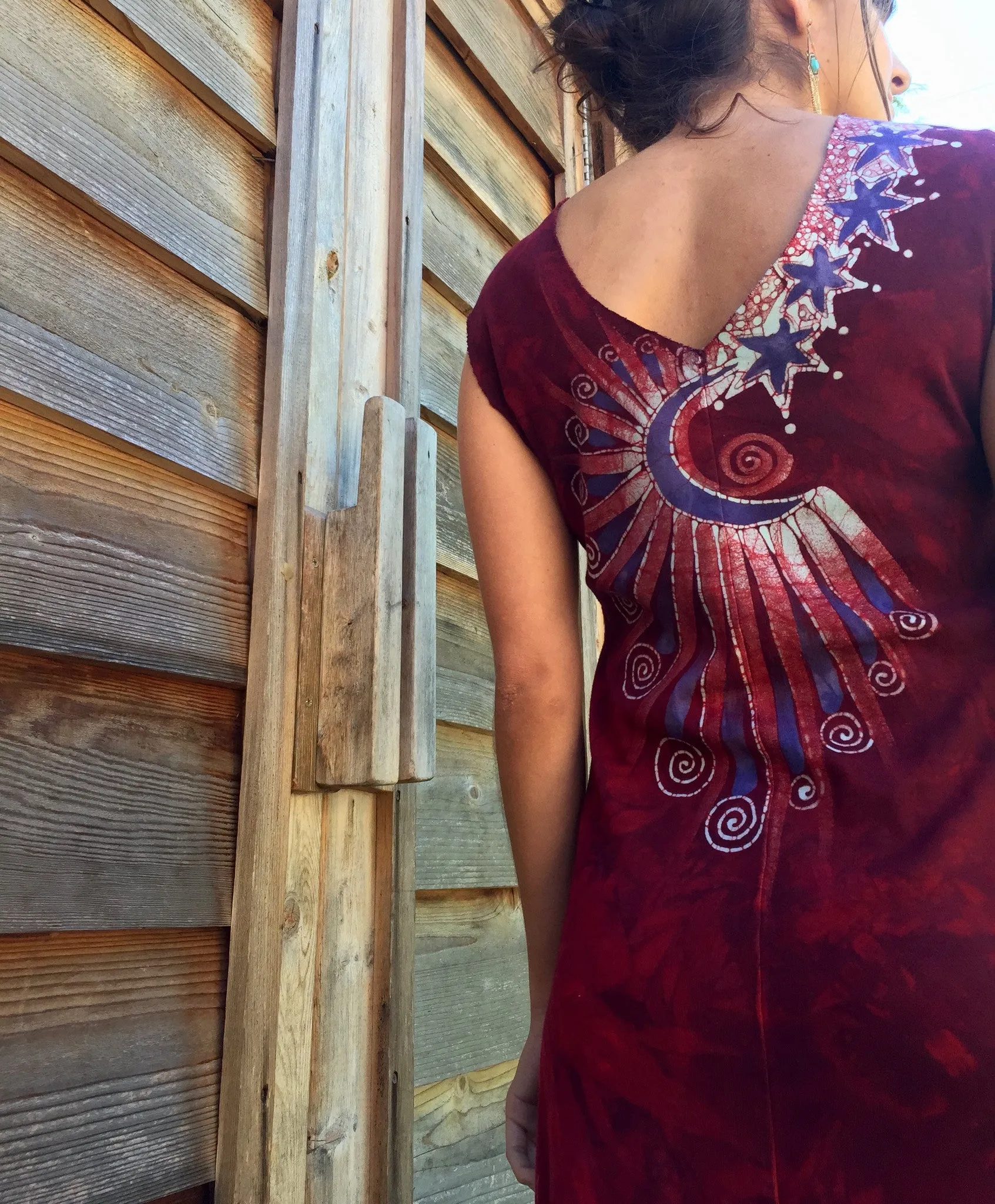 Cranberry Country Organic Cotton Batik Dress