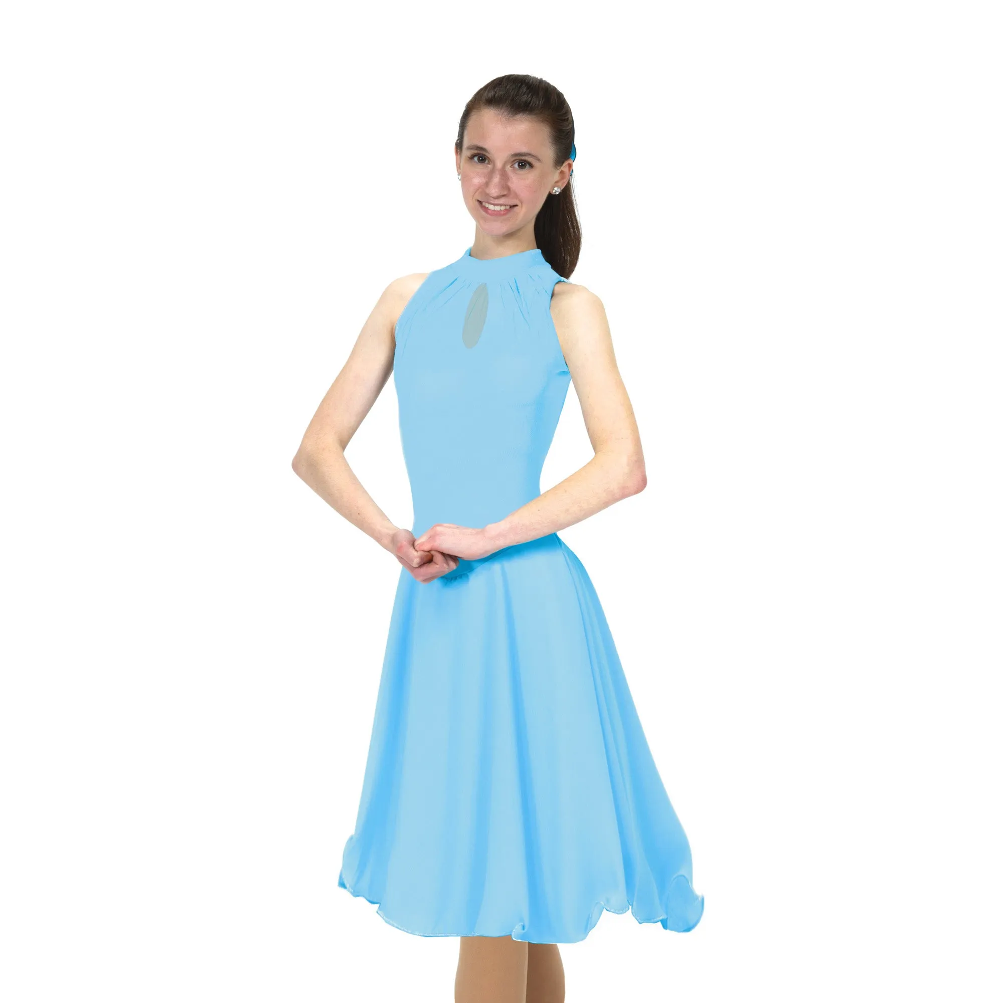 D22018P Competition Figure Skating Keyhole Dance Dress PLAIN