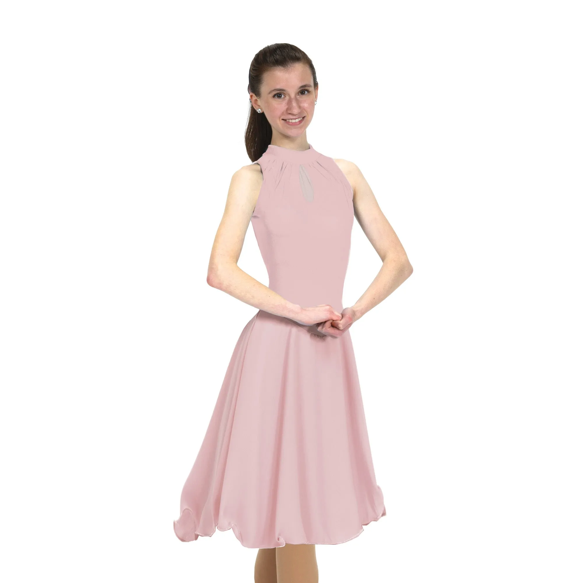 D22018P Competition Figure Skating Keyhole Dance Dress PLAIN