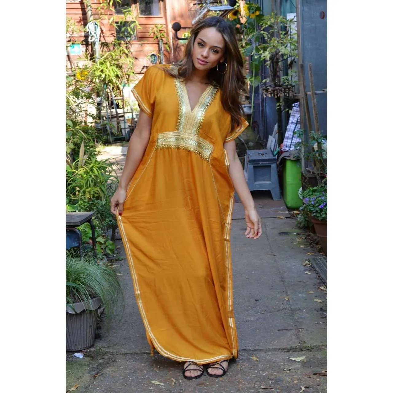 Dark Yellow Marine Resort Kaftan