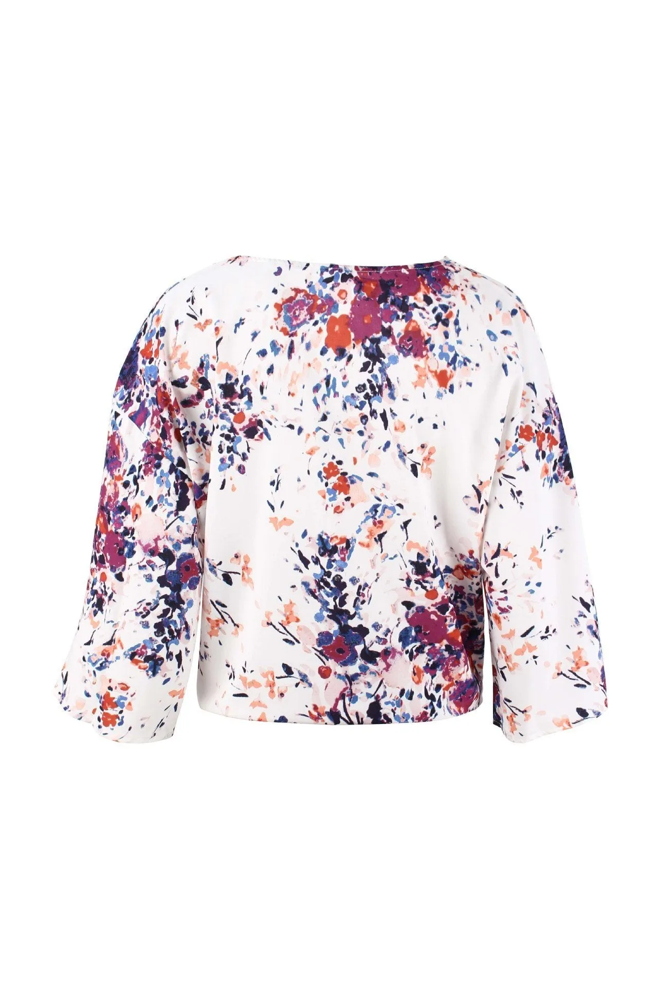 Digital Printed Floral Large Size Strap Fashion Chiffon Top