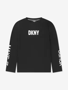 DKNY Kids Long Sleeve T-Shirt in Black