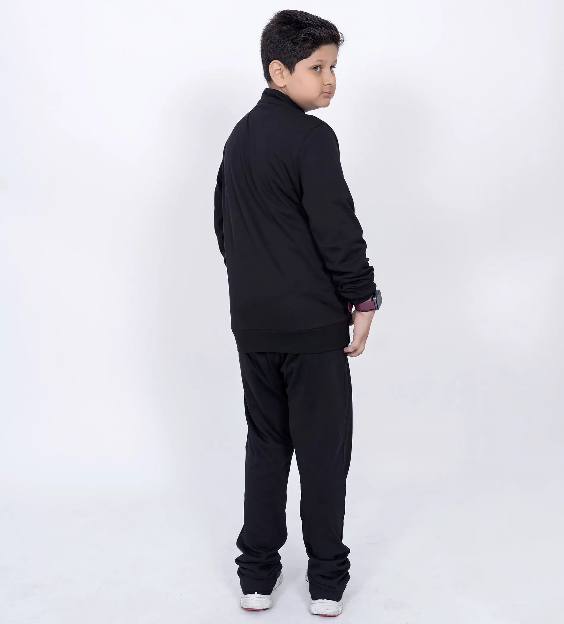 E Logo Black Tracksuit