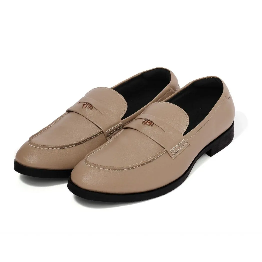 Elbono- Moroccan Beige Penny Slip On