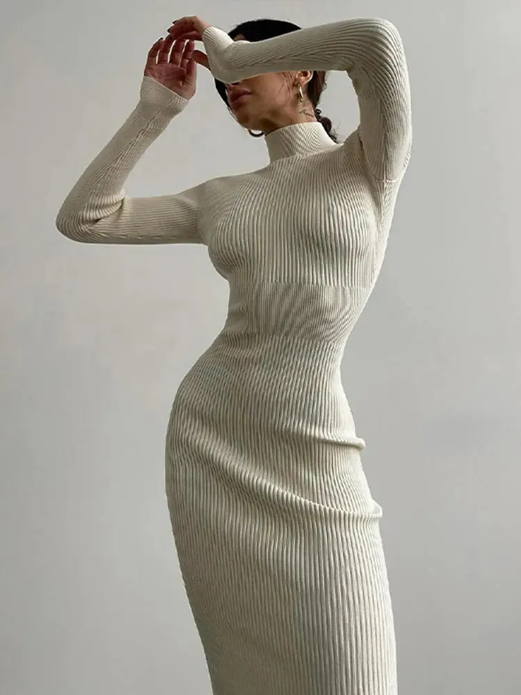 Elegant Maxi Sweater Dress