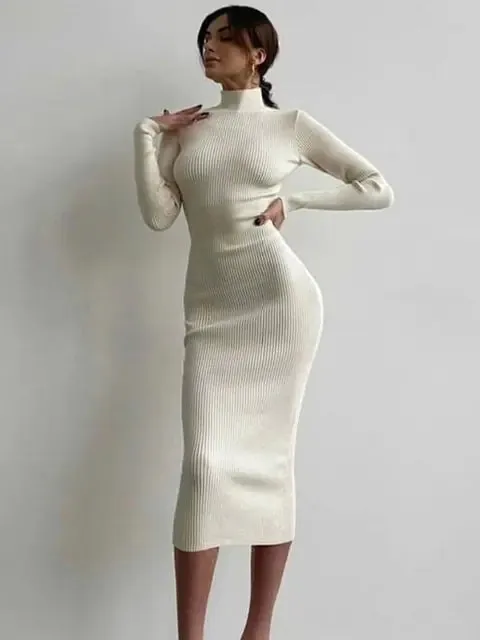 Elegant Maxi Sweater Dress