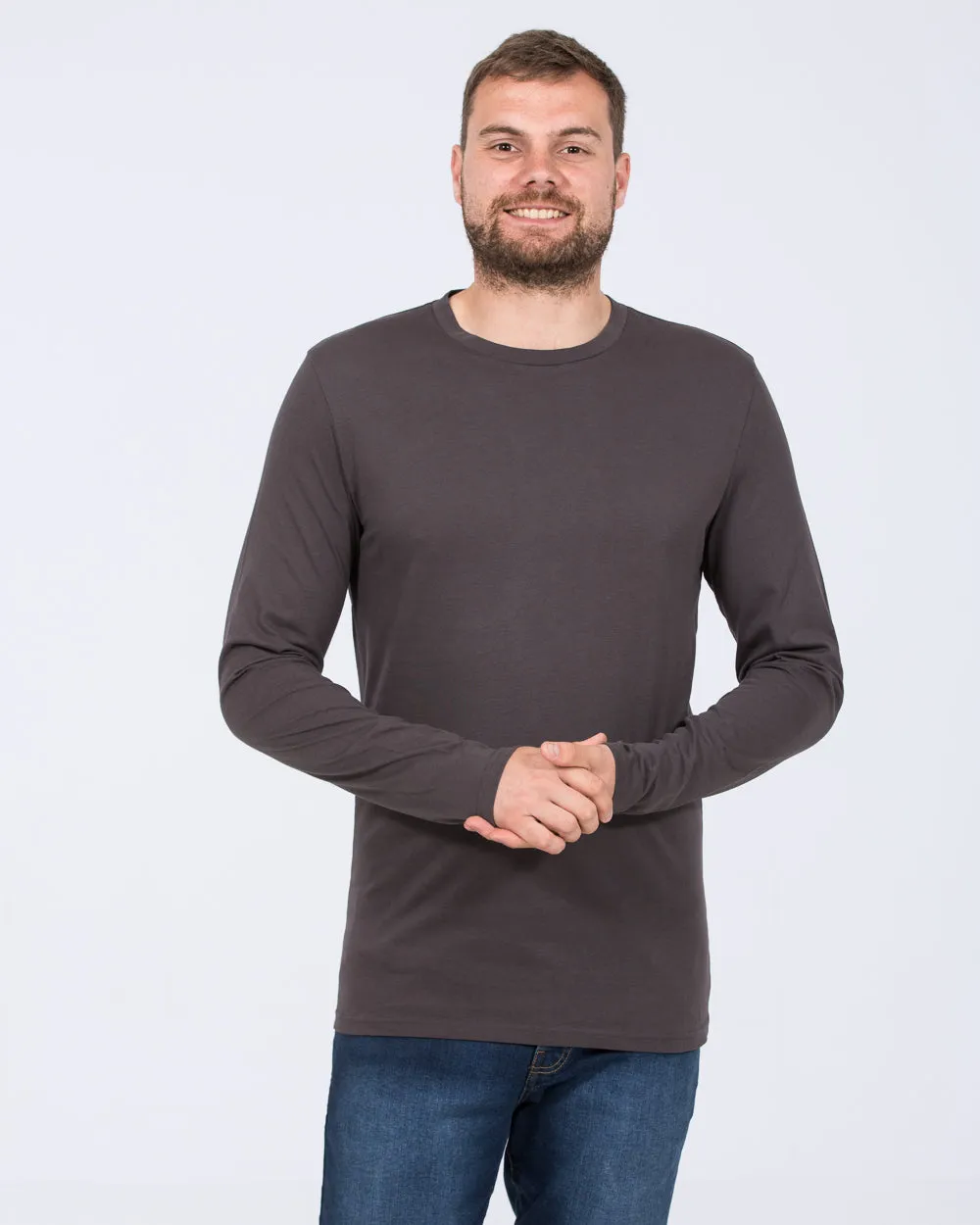 Essentalls Long Sleeve Tall T-Shirt (dark grey)