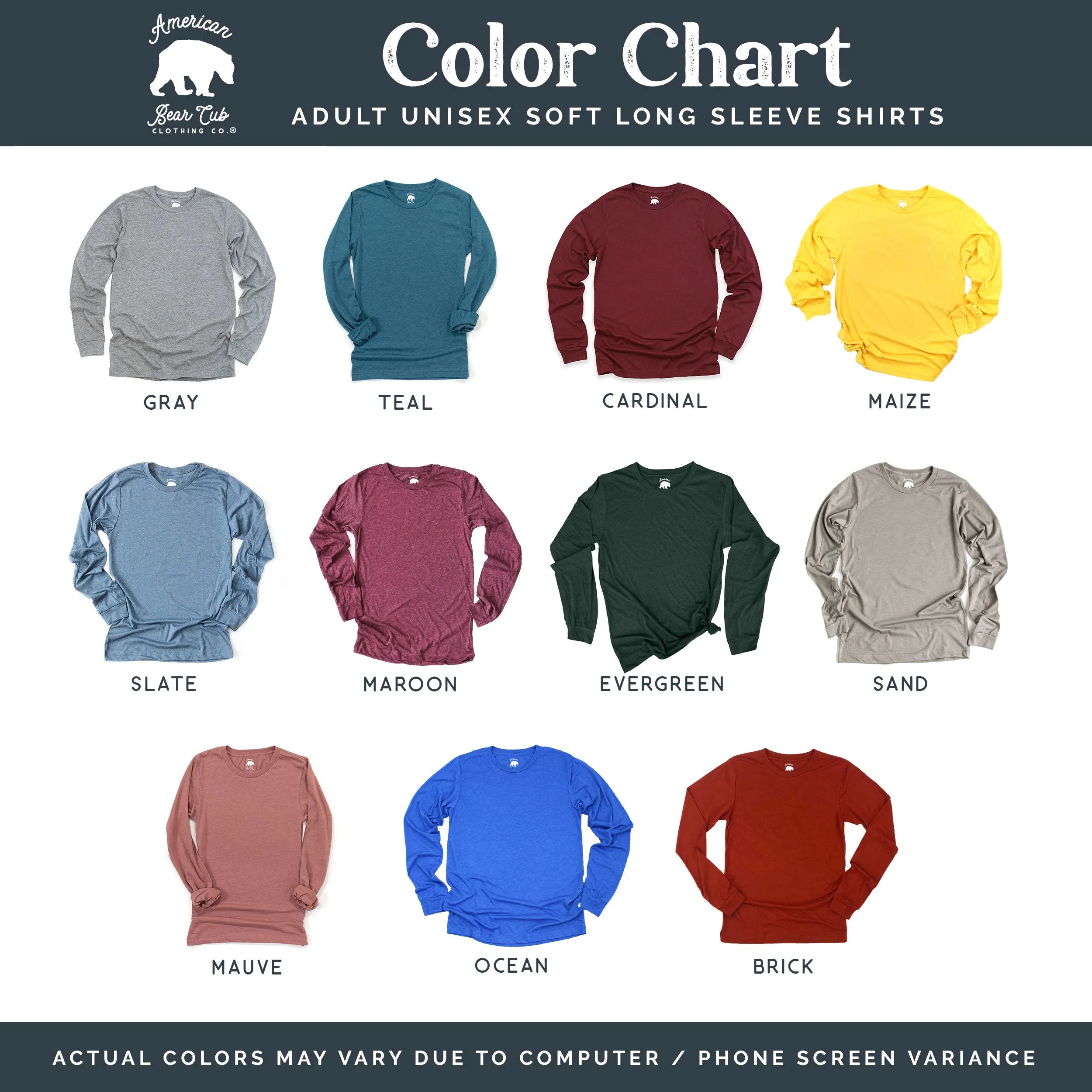 Explore More Adult Long Sleeve Shirts - light or dark artwork