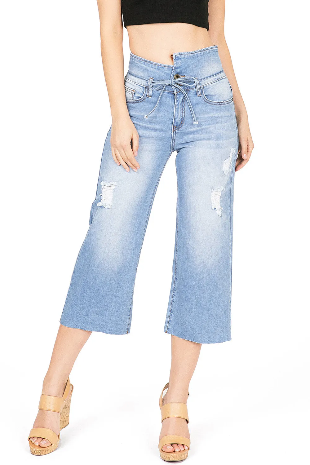 Facade Denim Culottes