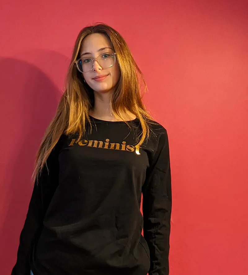 feminist tee shirt, long sleeve