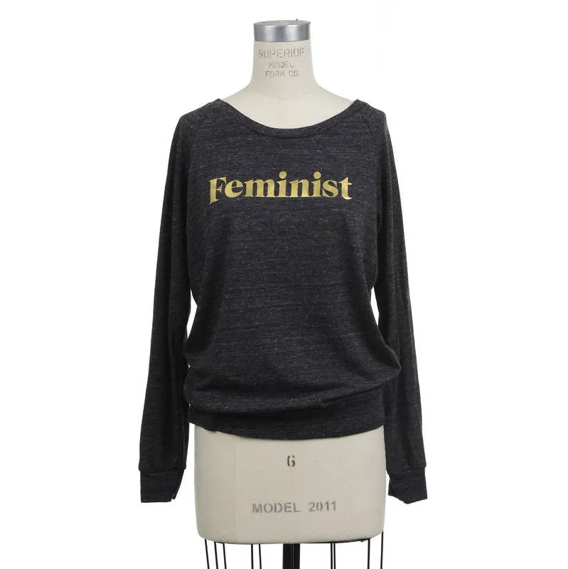 feminist tee shirt, long sleeve